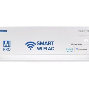 Blue Star 1.5 Ton 3 Star, 60 Months Warranty, Wi-Fi Smart Inverter Split AC (Copper, 5 in 1 Convertible Cooling, 4-Way Swing, Turbo Cool, Voice Command, IC318YNUS, White)